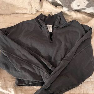 aerie quarter zip pullover cropped